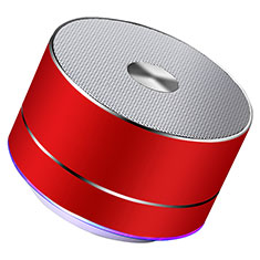 Altoparlante Casse Mini Bluetooth Sostegnoble Stereo Speaker K01 per Sharp Aquos wish3 Rosso