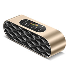 Altoparlante Casse Mini Bluetooth Sostegnoble Stereo Speaker K03 per Sharp Aquos wish3 Oro