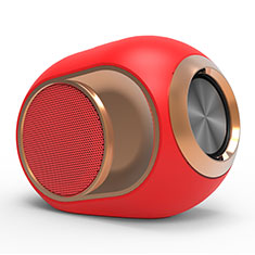 Altoparlante Casse Mini Bluetooth Sostegnoble Stereo Speaker K05 per Sony Xperia XA3 Ultra Rosso