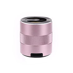 Altoparlante Casse Mini Bluetooth Sostegnoble Stereo Speaker K09 per Sharp Aquos wish3 Oro Rosa