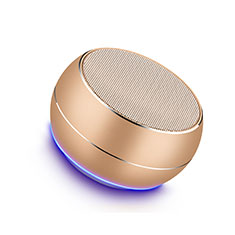 Altoparlante Casse Mini Bluetooth Sostegnoble Stereo Speaker per Accessories Da Cellulare Tappi Antipolvere Oro