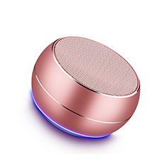 Altoparlante Casse Mini Bluetooth Sostegnoble Stereo Speaker per Handy Zubehoer Staubstecker Staubstoepsel Oro Rosa
