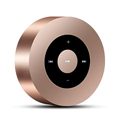 Altoparlante Casse Mini Bluetooth Sostegnoble Stereo Speaker S07 per Sharp Aquos wish3 Oro