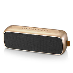Altoparlante Casse Mini Bluetooth Sostegnoble Stereo Speaker S09 per Sony Xperia XA3 Ultra Oro