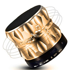 Altoparlante Casse Mini Bluetooth Sostegnoble Stereo Speaker S13 per Sharp Aquos R6 Oro