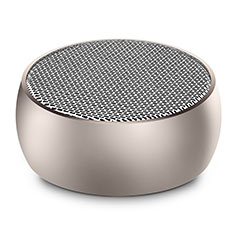 Altoparlante Casse Mini Bluetooth Sostegnoble Stereo Speaker S25 per Sony Xperia XA3 Ultra Oro