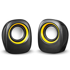 Altoparlante Casse Mini Sostegnoble Stereo Speaker S01 per Accessories Da Cellulare Tappi Antipolvere Nero