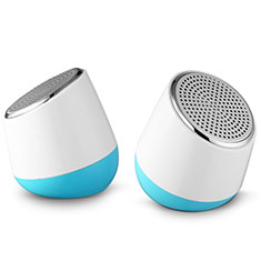 Altoparlante Casse Mini Sostegnoble Stereo Speaker S02 per Handy Zubehoer Mini Lautsprecher Bianco