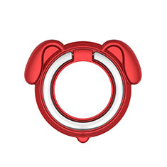 Anello Supporto Magnetico Sostegno Cellulari Universale H15 per Xiaomi Poco M5 4G Rosso