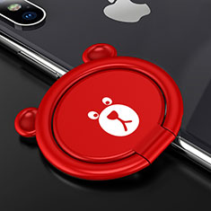 Anello Supporto Magnetico Sostegno Cellulari Universale S14 per Xiaomi Poco F4 GT 5G Rosso