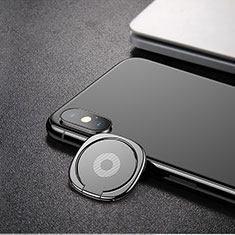 Anello Supporto Magnetico Sostegno Cellulari Universale Z02 per Samsung Galaxy Note 4 Argento