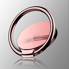 Anello Supporto Magnetico Sostegno Cellulari Universale Z16 per Vivo Y02 Oro Rosa