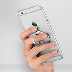 Anello Supporto Sostegno Cellulari Universale R02 per Apple iPhone 6S Plus Argento