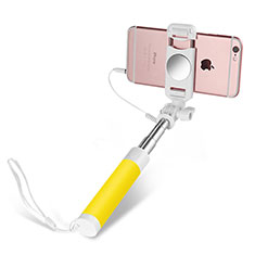 Bastoni Selfie Stick Asta Estensibile Cablato Universale S02 per Nokia 1.4 Giallo