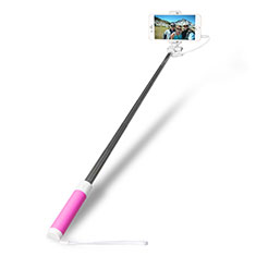 Bastoni Selfie Stick Asta Estensibile Cablato Universale S10 per Realme 8 5G Rosa