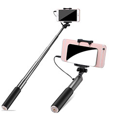 Bastoni Selfie Stick Asta Estensibile Cablato Universale S11 per Handy Zubehoer Kopfhoerer Headset Grigio
