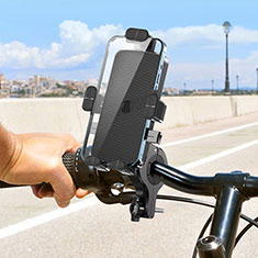 Bicicletta Motocicletta Supporto Manubrio Telefono Sostegno Cellulari Universale H01 per Samsung Galaxy S5 Nero