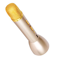 Bluetooth Microfono Mini Stereo Karaoke per Accessories Da Cellulare Auricolari E Cuffia Oro