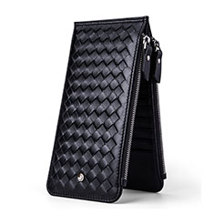 Borsetta Pochette Custodia In Pelle Diamante Universale per Xiaomi Poco M4 Pro 4G Nero