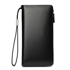 Borsetta Pochette Custodia In Pelle Universale H03 per Xiaomi Mi 10 Nero
