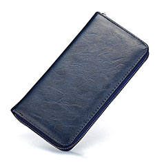 Borsetta Pochette Custodia In Pelle Universale H09 per Sony Xperia L1 Blu