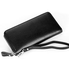 Borsetta Pochette Custodia In Pelle Universale H13 per Xiaomi Mi Note 10 Pro Nero