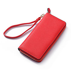 Borsetta Pochette Custodia In Pelle Universale H26 per Xiaomi Mi 10 Rosso