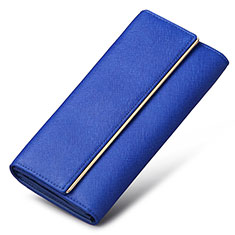 Borsetta Pochette Custodia In Pelle Universale K01 per Vivo iQOO Z6 5G Blu