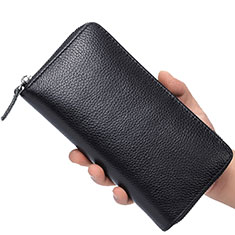 Borsetta Pochette Custodia In Pelle Universale K07 per Xiaomi Mi Note 10 Pro Nero