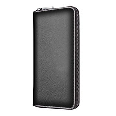 Borsetta Pochette Custodia In Pelle Universale K18 per Xiaomi Mi 10 Nero