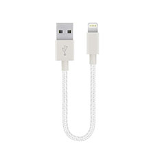 Cavo da USB a Cavetto Ricarica Carica 15cm S01 per Apple iPhone SE Bianco