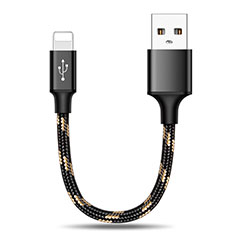 Cavo da USB a Cavetto Ricarica Carica 25cm S03 per Apple iPad Mini 4 Nero