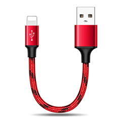 Cavo da USB a Cavetto Ricarica Carica 25cm S03 per Apple New iPad Air 10.9 (2020) Rosso