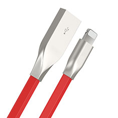 Cavo da USB a Cavetto Ricarica Carica C05 per Apple iPhone 6 Plus Rosso