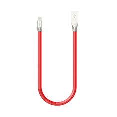 Cavo da USB a Cavetto Ricarica Carica C06 per Apple iPhone 6 Plus Rosso