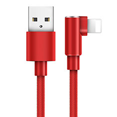 Cavo da USB a Cavetto Ricarica Carica D17 per Apple iPhone 11 Pro Max Rosso