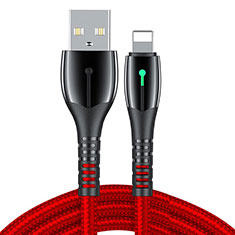 Cavo da USB a Cavetto Ricarica Carica D23 per Apple iPhone XR Rosso