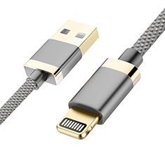 Cavo da USB a Cavetto Ricarica Carica D24 per Apple iPhone Xs Max Grigio