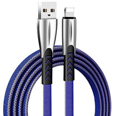 Cavo da USB a Cavetto Ricarica Carica D25 per Apple iPad New Air (2019) Blu