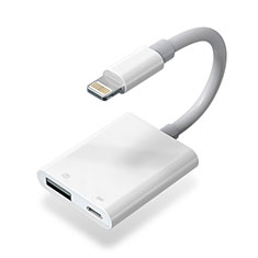 Cavo Lightning a USB OTG H01 per Apple iPad Air 4 10.9 (2020) Bianco