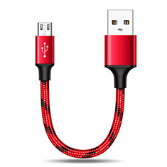 Cavo Micro USB Android Universale 25cm S02 per Handy Zubehoer Mini Lautsprecher Rosso