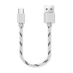 Cavo Micro USB Android Universale 25cm S05 per Huawei Honor 4 Play C8817E C8817D Argento
