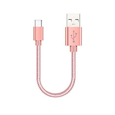 Cavo Type-C Android Universale 30cm S05 per Handy Zubehoer Kfz Ladekabel Oro Rosa
