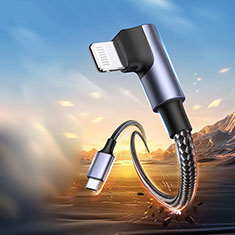 Cavo Type-C USB-C a Lightning USB H01 per Apple iPad Air 5 10.9 (2022) Grigio Scuro