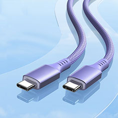 Cavo Type-C USB-C a Type-C USB-C 100W H06 per Apple iPad Pro 12.9 (2021) Viola