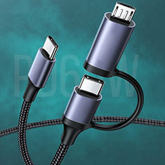 Cavo Type-C USB-C a Type-C USB-C 60W H02 per Apple iPad Pro 12.9 (2021) Nero