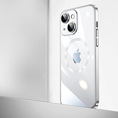 Cover Crystal Trasparente Rigida Cover con Mag-Safe Magnetic QC2 per Apple iPhone 14 Argento