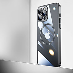 Cover Crystal Trasparente Rigida Cover con Mag-Safe Magnetic QC2 per Apple iPhone 15 Pro Max Nero