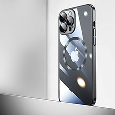 Cover Crystal Trasparente Rigida Cover con Mag-Safe Magnetic QC2 per Apple iPhone 16 Pro Max Nero