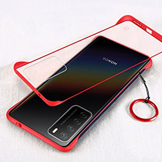 Cover Crystal Trasparente Rigida Cover H01 per Huawei Honor Play4 5G Rosso